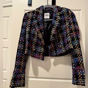 Tweed cropped blazer